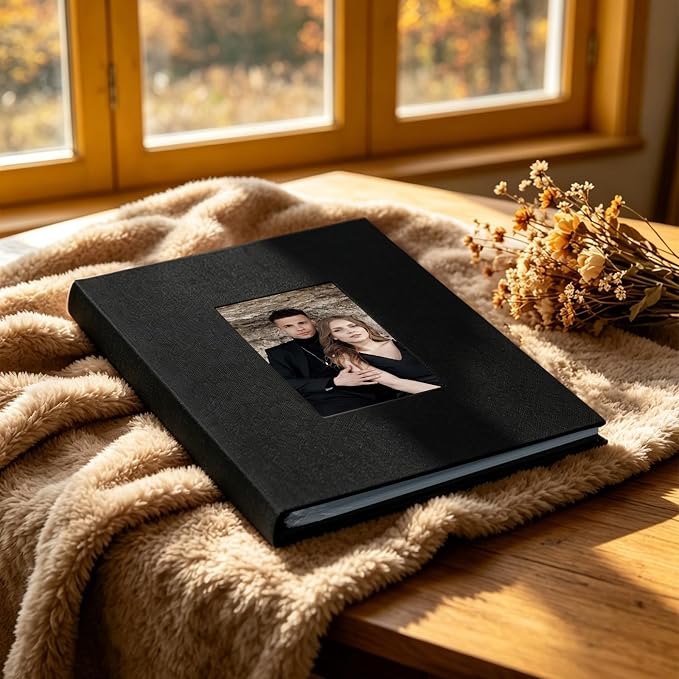 Photo Album 8x10, Pack of 2 Linen Picture Book, 26-Page Album Holds 52 Photos Art Presentation Folder for Picture or Certificates Storage - Image 3