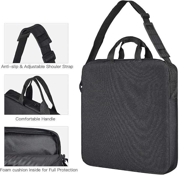 Photography Carrying Bag for 12" Ring Light,12 x 12 inch Selfie Ring Light Protective Carrying Bag, Portable Desk LED Case for 12" Camera Light-Black - Image 5