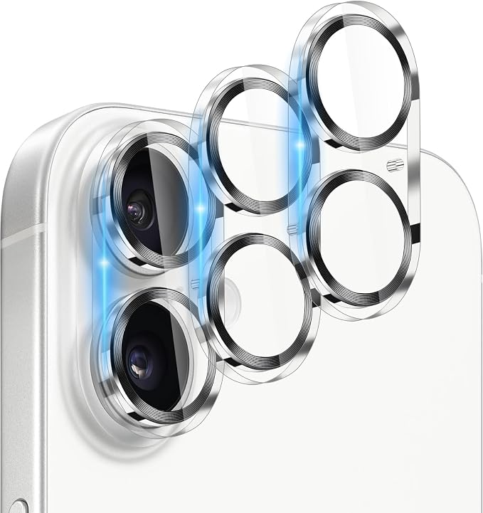 Dengduoduo 3 Pack Camera Lens Protector for iPhone 17, Tempered Glass, Ultra HD, 9H Hardness, Anti-Scratch, Case Friendly,[No Affect on Night Shots], Black by Dengduoduo