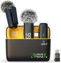NPTCL Wireless Lavalier Microphone for iPhone iPad Android, Mini USB C Mic | 24H Charging Case, Digital Charge Display, Noise Reduction for Content Creator Video Recording Vlog Podcast YouTube TikTok by NPTCL