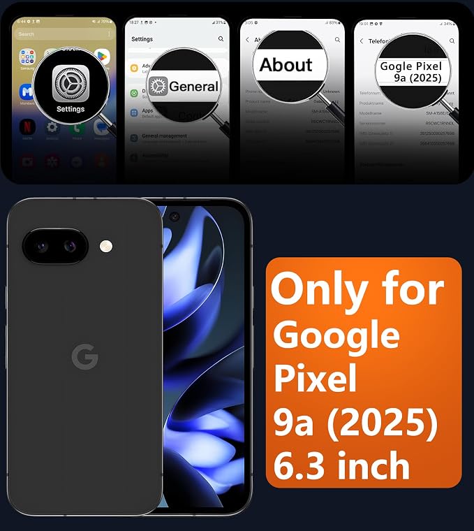 FNTCASE for Google Pixel 9a Case: Frosted Translucent Matte Shockproof Slim Protective Case - Military Grade Drop Proof Anti-Fingerprint Hard Back Cell Phone Cover (6.3 inch/Black) | 14FT Military Grade Drop Protection, Slim Shockproof Protective Cover... - Image 2