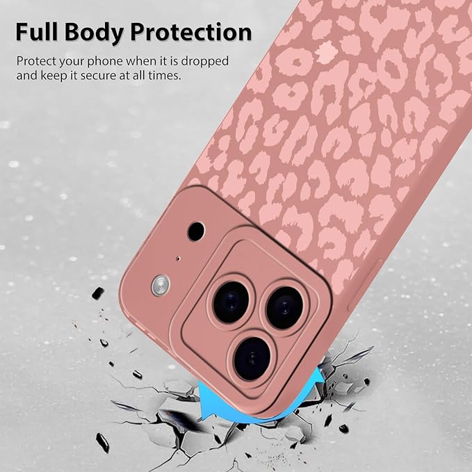Cute Pink Cheetah Print Phone Case for iPhone 17 Pro 6.3" | Aesthetic Leopard Pattern Design Cover Full Camera Lens Protective Shockproof Soft Slim TPU Funda for Women Girls - Image 3