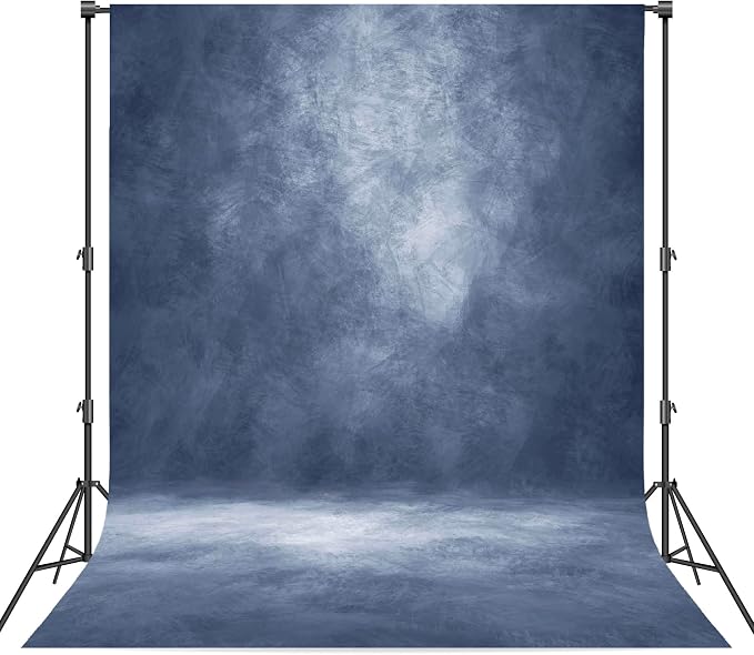Abstract Photography Backdrop for Photoshoot 8x12ft,Blue,No Stand | Professional,Polyester Fabric,Roller Pocket on Top,Vintage Portrait Photo Props Booth Background,Photoshoot Studio by Haboke