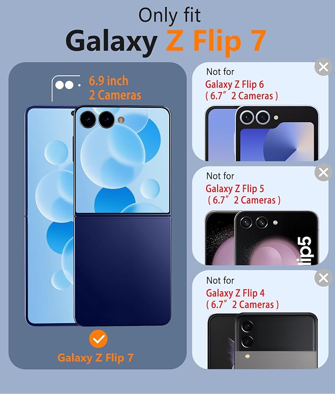 FNTCASE for Samsung Galaxy Z Flip 7 Case, Fit for Magsafe, Screen Protector | Translucent Matte, 18FT Military Grade Drop Protection, Shockproof Protective Phone Cover, Black - Image 2