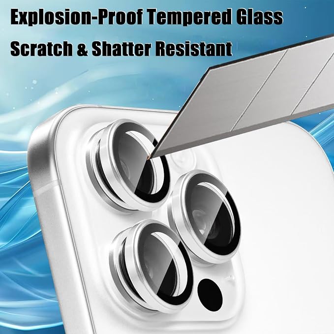 2 Set Camera Lens Protector for iphone 17,Ultra HD 9H Tempered Glass Camera Protector,Anti Scratch Women Girls Shiny Camera Cover for iphone 17 2025,Glitter Purple - Image 5
