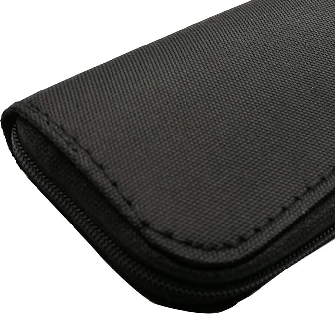 2PACK Memory Card Case, Suitable for SDHC, Micro SD, Mini SD, CF Cards, Card Holder Bag Wallet for Media Storage (Black+Black) - Image 4