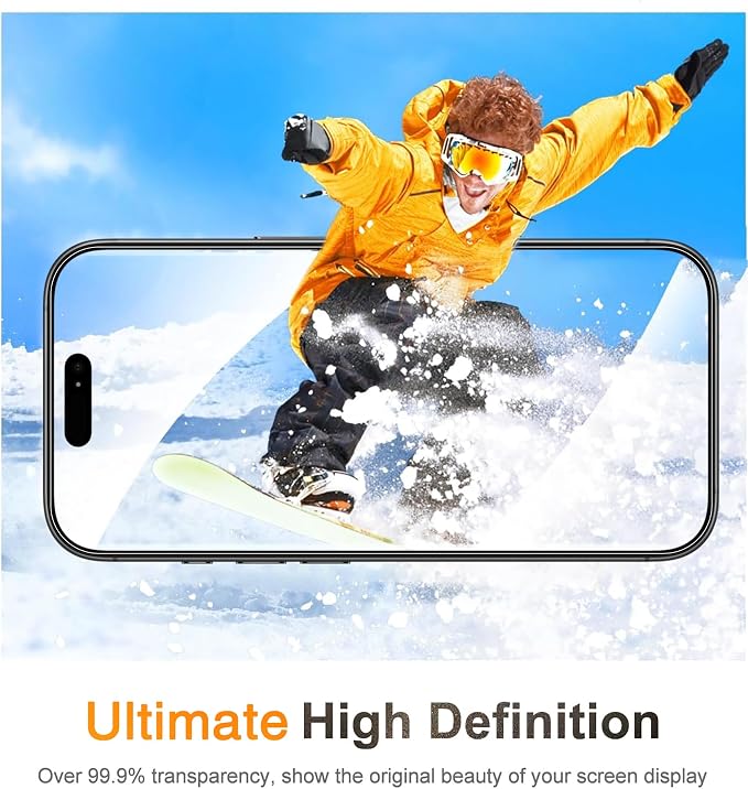 Wiaocit Tempered Glass Screen Protector for iPhone 16 Pro Max | 3+3 Pack, 9H Hardness, Camera Lens Protector, Installation Frame, Bubble Free, Case Friendly - Image 7