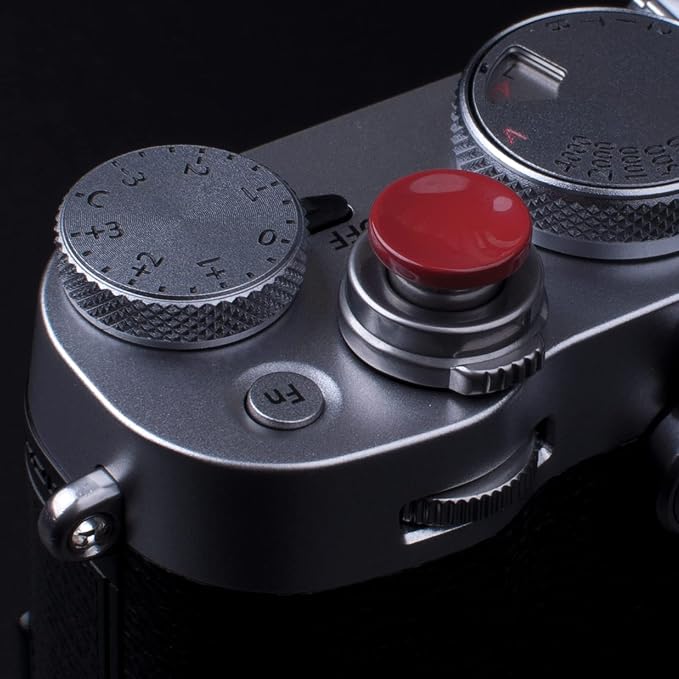 VKO Metal Soft Shutter Release Button | Delicate Camera Shutter Button Black Red Dark-red Gray 11mm Concave Surface(4 Pack) - Image 9