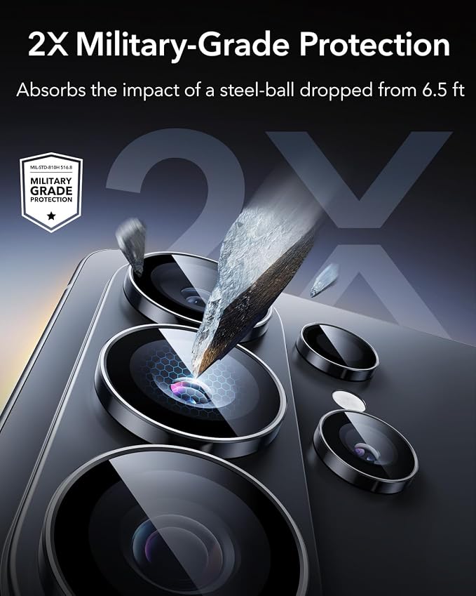 ESR for Samsung Galaxy S26 Ultra Camera Lens Protector, 1 Pack, Black | Individual Camera Cover, 9H Tempered Glass, Original Camera Clarity, Scratch-Resistant, Case Friendly - Image 4