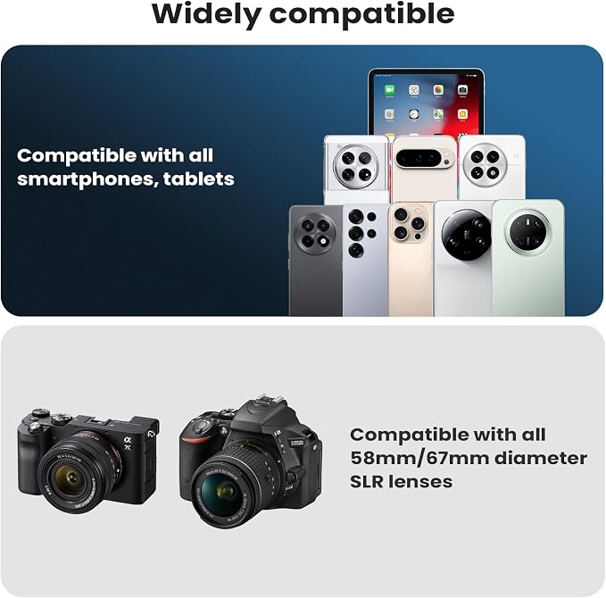 67mm Variable ND2-400 Filter for Phone/DSLR, HD Neutral Density Filter | FMC-Coated Lens Attachment with Universal Clip & 58-67mm Camera Adapter Ring for iPhone 17/16/15/14/13/12 & Samsung - Image 4