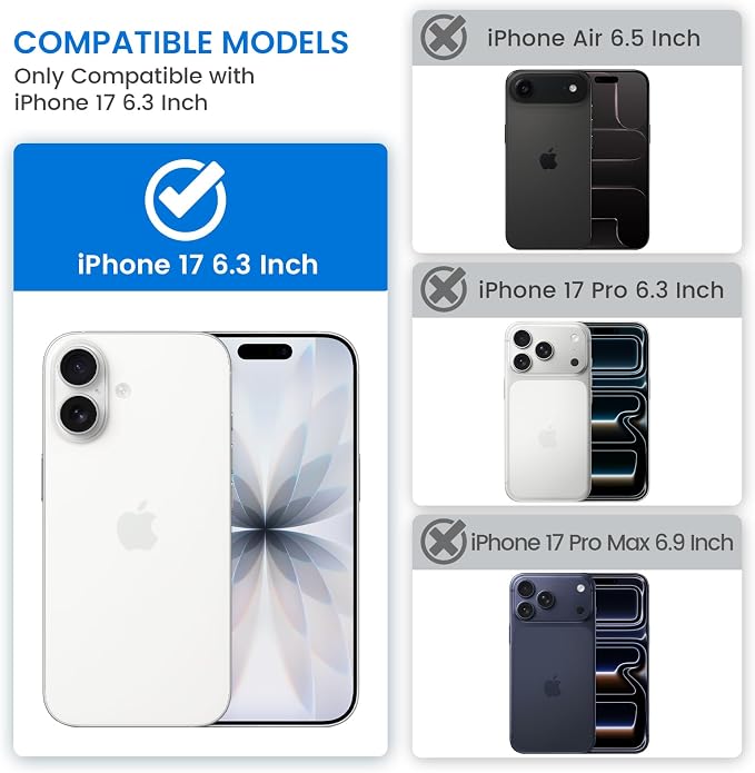VEGO for iPhone 17 Case with Privacy Screen Protector and Stand Black | Slide Camera Cover & Ring Kickstand Military Grade Heavy Duty Protection Cover for iPhone 17 5G 6.3 Inch - Black - Image 2
