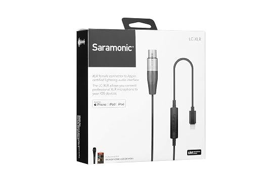 Saramonic LC-XLR | XLR Female to Apple Lightning Microphone Interface Cable for iPhone & iPad - for Dynamic & Battery-Powered Condenser Microphones - Image 7