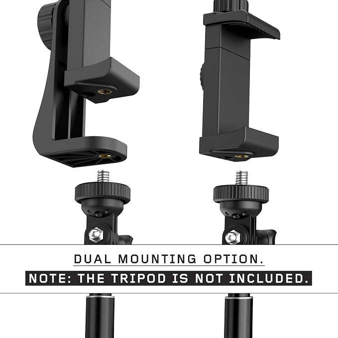 Universal Phone Tripod Mount Adapter with Ｗireless Camera Remote, Cell Phone Holder with Adjustable Clamp for Selfie Stick Monopod Compatible with iPhone, Samsung and so on -White - Image 8