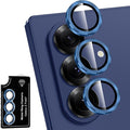 for Samsung Galaxy Z Fold 7 Camera Lens Protector, Individual Metal Ring Tempered Glass Lens Cover, [Strong Adsorption] Scratch Resistant Ultra-Thin HD Clear Lens Cover, 1 Set-Blue Shadow by Btscase
