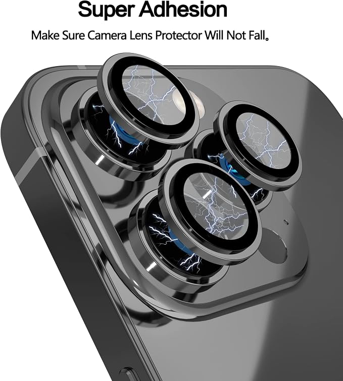 YWXTW [Upgraded Camera Lens Protector for iPhone 13 Pro Max 6.7 Inch/iPhone 13 Pro 6.1 Inch, [Keep Original Camera] [Installation Frame] Tempered Glass Camera Lens Cover, 1 Set - Image 4