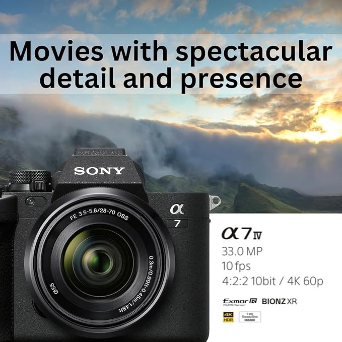 Sony Alpha 7 IV Full-Frame Mirrorless Lens Camera (Body Only) Bundle | 920 Molded Interior Hard Case with Foam Insert, Lid Organizer for A7R, (2 items) - Image 5