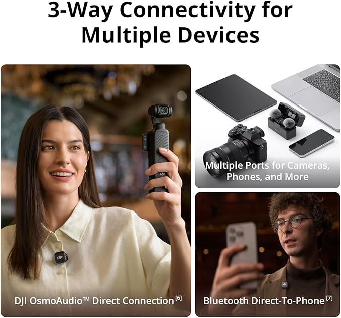 DJI Mic 3 (2 TX + 1 Mobile RX), Wireless Microphone | For iPhone 17/16/15 & Android/Tablet/PC, Plug-and-Play, Noise Cancelling, Ultralight, Adaptive Gain Control, Vlog - Image 5