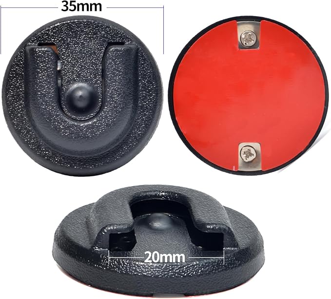 Universal Ham CB Radio Microphone Hanger, Round Knob Mic Holder Mount with Adhesive Back for QYT Kenwood Motorola YAESU ICOM MH-48 MH67 KMC35 KMC30 RMN5052A Mic Speaker - Image 2