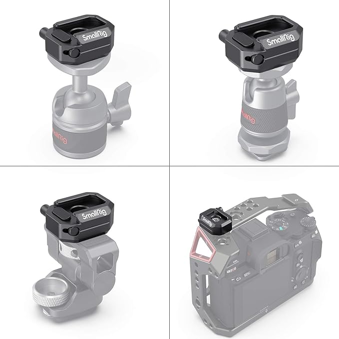 SmallRig Universal Cold Shoe Mount with Safety Release - 2797 | Multi-Functional Shoe Adapter, Mounts Mic/LED Light on DSLR Camera Rig, Safety Release Design for Secure Attachment - Image 2