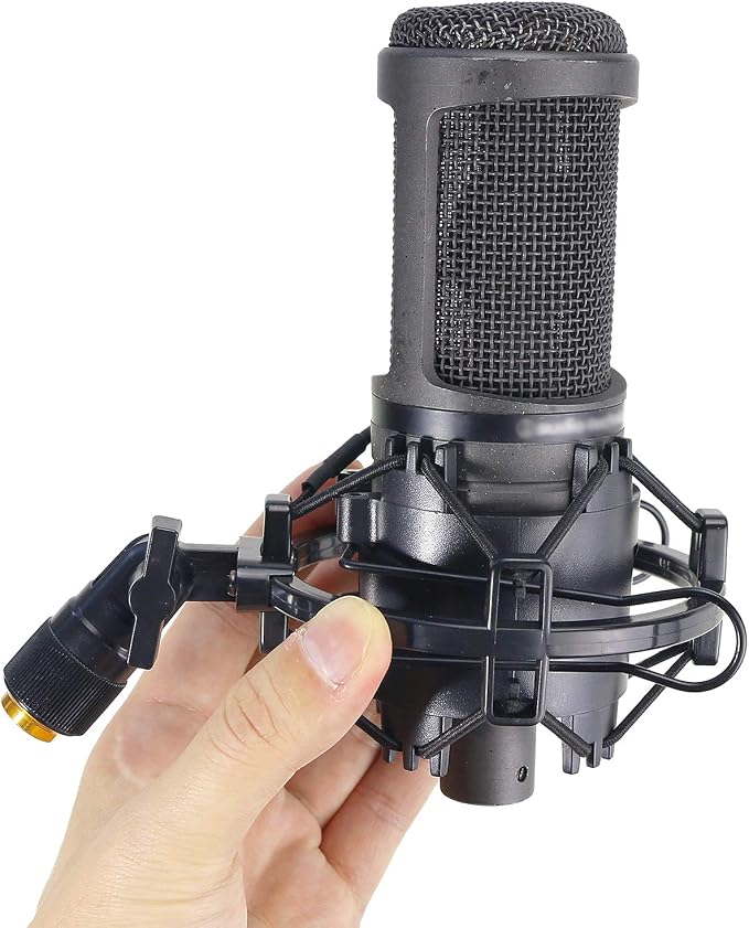 YOUSHARES AT2020 Shock Mount, Microphone Shock Mount Reduces Vibration Noise for Audio Technica AT2020 AT2035 ATR2500 Condenser Mic - Image 5