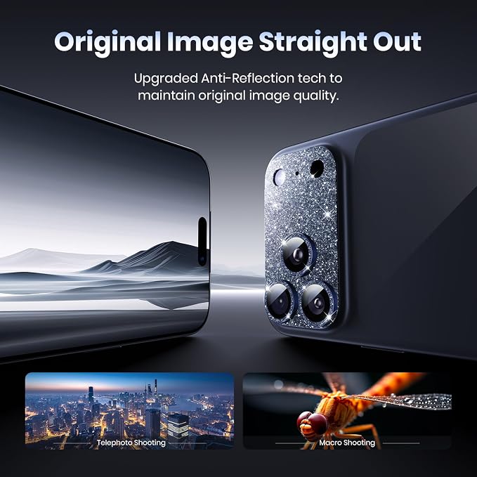for iPhone 17 Pro Camera Lens Protector - 12FT Shatterproof | Military Grade Protection, Strong Adsorption, 9H+ Tempered Glass Camera Screen, Full Protective Cover, Case Friendly - Image 4