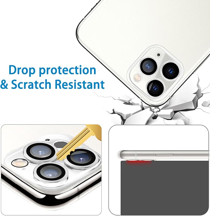 Dengduoduo 3 Pack Tempered Glass Camera Lens Protector for iPhone 11 Pro 5.8" & iPhone 11 Pro Max 6.5", Ultra HD, 9H Hardness, Anti-Scratch, Case Friendly, Easy to Install [No Affect on Night Shots] - Image 5