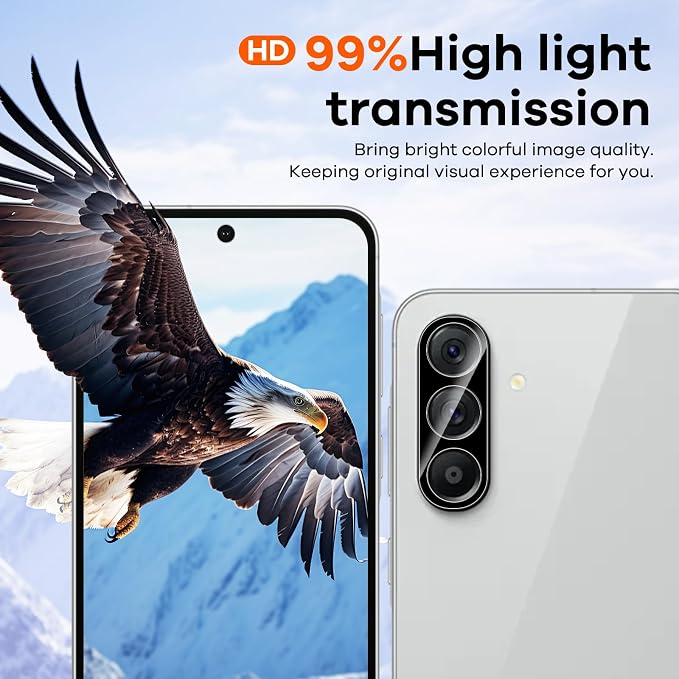 4+4 for Samsung Galaxy A36 5G Screen Protector Camera Lens Protector | 9H Tempered Glass Cell Phone Protector - Image 6