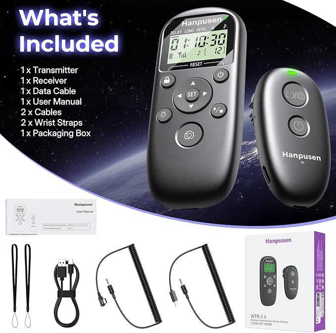 for Sony Camera Rechargeable Wireless Intervalometer Shutter Release | Time-Lapse Interval Timer Remote Control with OLED Display for Sony A6700/A6400/RX100 VII/A7 IV/A7 V/ZV-1/FX3/FX30/FX2/ZV-E1 - Image 9