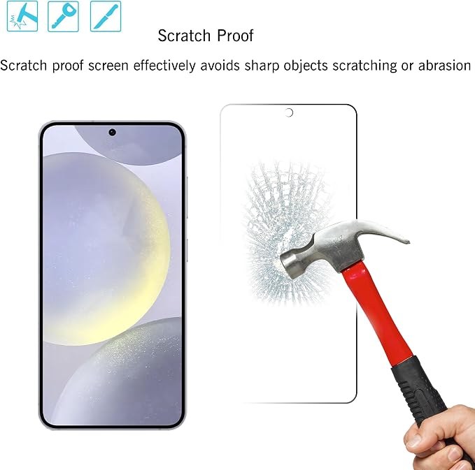 Ailun Screen Protector + Camera Lens Protector for Galaxy S24+ / S24 Plus | 3+3 Pack, 6.7 Inch, Tempered Glass, Fingerprint Unlock, 0.25mm, Anti-Scratch, Case Friendly, HD - Image 3