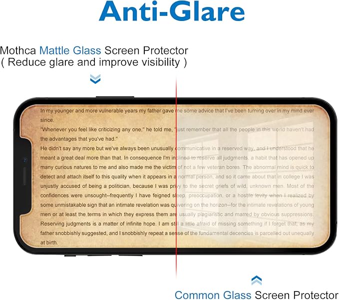Mothca 2 Pack Matte Glass Screen Protector for iPhone 12 Pro/12 Anti-Glare & Anti-Fingerprint Tempered Glass Clear Film Case Friendly Bubble Free for iPhone 12/12 Pro 6.1-inch (2020)-Smooth as Silk - Image 3