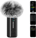 NEEWER KM23B Wireless Lavalier Microphone Bluetooth App Control, Compatible with iPhone Android Phone 8Hrs Battery Vocal Enhancement Noise Cancellation Volume Adjustment Low Cut for Streaming Vlogging by Neewer