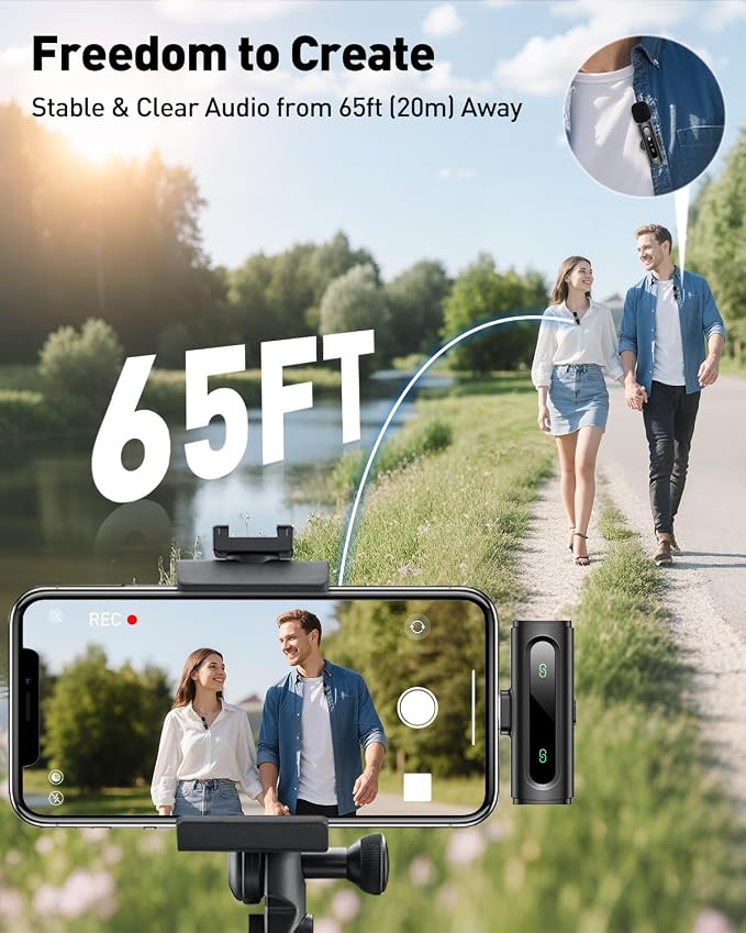 USB C Lavalier Microphone Wireless Mini Mic for Type-C Android Phone/Tablet/PC Video Recording Clip-on Mics with Rotatable Clip&Denoise Recording, Ideal for Vlog Tiktok Youtube Podcast Content Creator - Image 7