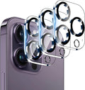 WHPXJY 3-Pack Camera Lens Protector Compatible for iPhone 14 Pro/14 Pro Max Tempered Glass, Ultra HD, Anti Scratch, Easy to Install, Case Friendly, with Night Circle by WHPXJY