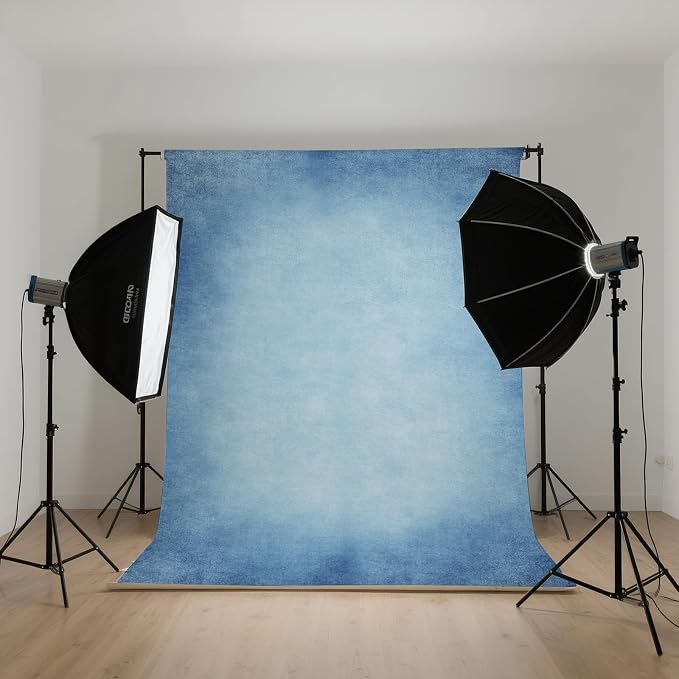 Light Blue Photography Backdrops for Photoshoot, Abstract Fabric 6x9ft | Vintage Studio Photo Backgrounds, Non Reflective, Easy to Use, for Portrait, Headshot, Product - Image 6