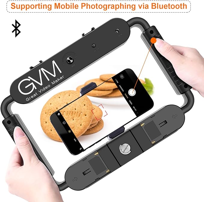 GVM Great Video Maker LED Ring Light 5600K Selfie Light, Smartphone Video Rig & Phone Video Stabilizer for Camera, Smartphone, Makeup, YouTube Setup, Self-Portrait Shooting with Bluetooth - Image 3