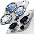 Camera Lens Protector for iPhone 16/15/14 Pro Max & 16/15/14 Pro | Silver Diamond, Aluminum Alloy, 9H+ Glass Camera Cover, Nano Reinforced Adhesive, Anti-Drop, Anti-Scratch, Case Friendly by WumigooProducts