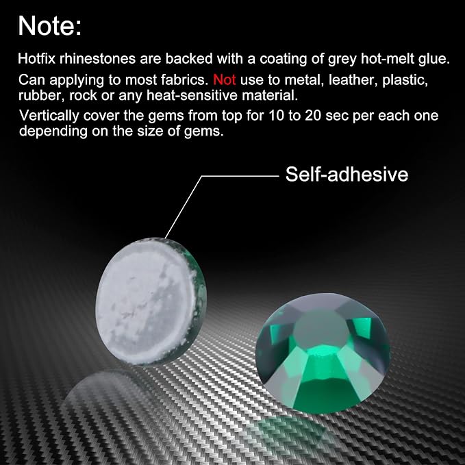 Jollin Hotfix Rhinestones Flatback Crystal Gems 4mm SS16, Dark Green | 1440pcs Hot Fix Crystals Glass Rhinestones for Bedazzling, Crafting, Clothes, Shoes & Accessories DIY Decoration - Image 5