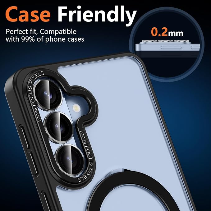 for Samsung Galaxy S26 Camera Lens Protector, Individual Metal Ring Tempered Glass Lens Cover, [Strong Adsorption] Scratch Resistant Ultra-Thin HD Clear Lens Cover, 1 Set-Clear Ring - Image 6