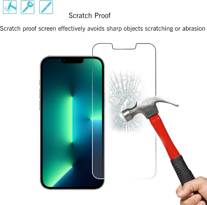 Ailun Screen Protector for iPhone 14 Plus/iPhone 13 Pro Max, 3 Pack | 6.7 Inch, Case Friendly, Tempered Glass - Image 3
