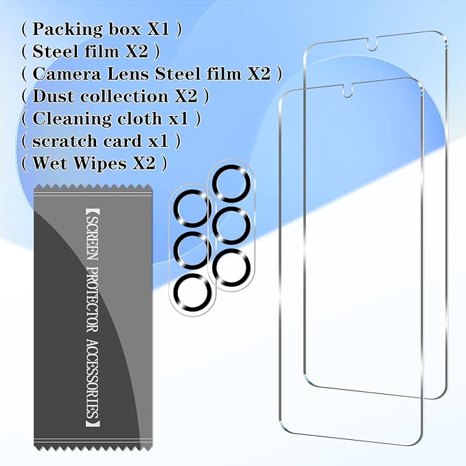 BIGFACE Galaxy S25 Tempered Glass Screen Protector + Camera Lens Protector [ 2 + 2 Pack ][Case Friendly] [Anti-Scratch] [Ultrasonic Fingerprint Unlock] Clear HD Protective Film for Samsung Galaxy S25 - Image 7