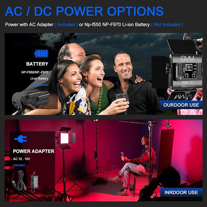 GVM RGB Video Lighting, Bi-Color Led Video Light Kit with APP Control, 2 Packs 850D Photography Lighting Kit CRI 97+ for Web Conference, YouTube, Gaming, Zoom, Aluminum Alloy Shell - Image 4