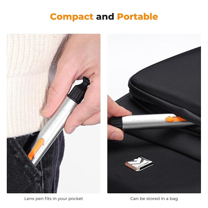 K&F CONCEPT Multifunctional Lens Pen for Canon Nikon Sony Camera Clean | High-Efficiency Cleaning,Carbon Head,Aluminum Alloy Pen Body,Soft Brush Head,Small Size and Easy to Carry,MP03 - Image 7