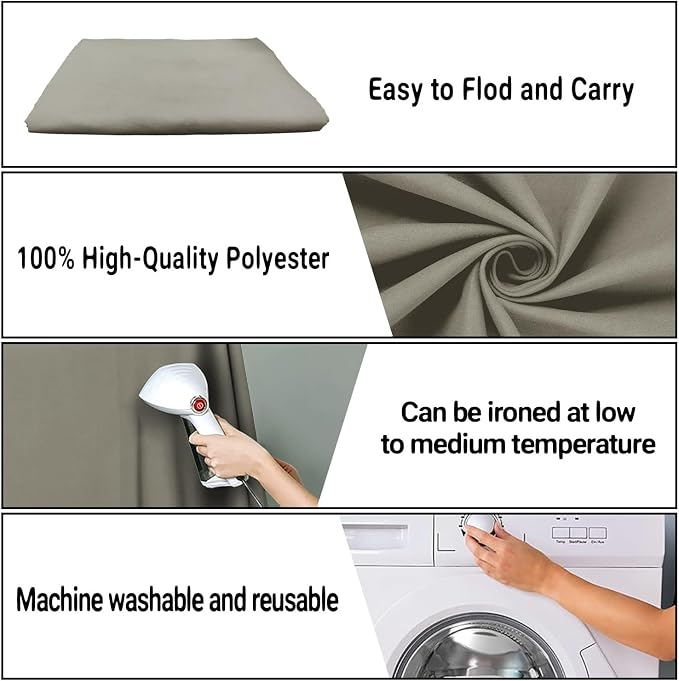 Grey Photography Backdrop for Photoshoot, Fabric 10x20ft | Polyester Studio Photo Backgrounds, Non Reflective, Easy to Hang, for Portrait Shoot, Product, Party Decor, Video Creation - Image 7