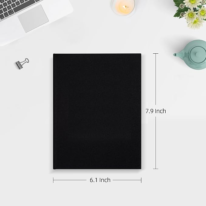 Mublalbum 2 Pack Small 5x7 Photo Album, 52 Pockets, Linen Cover,Black | Linen Cover, Portable Mini Picture Book, Holds 52 Vertical Pockets for Artwork Postcards, Picture Storage - Image 2