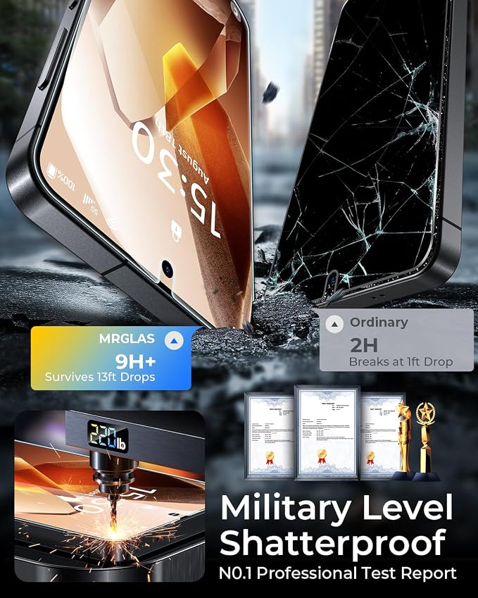 MRGLAS 2 Packs for Samsung Galaxy S26 Ultra Privacy Screen Protector 6.9'' | With 2 Packs Camera Lens Protector [Auto-Dust Removal] 9H Tempered Glass [10X Military Protection], Anti Spy Film,Zero-Bubble - Image 4