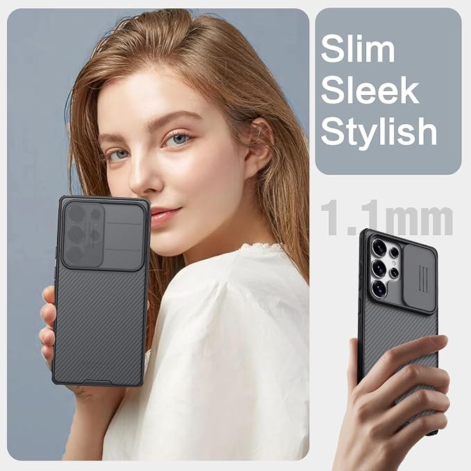 Nillkin for Samsung Galaxy S26 Ultra Case with Camera Cover, [Lens Protection] Mil-Grade Shockproof Protective Bumper Hard Cover Slim Phone Case for Galaxy S26 Ultra Cases 6.8'' Clear Black - Image 6