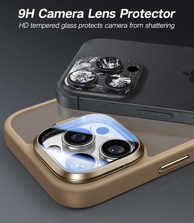 VOFATA [Upgraded] for iPhone 16 Pro Case with Camera Cover Stand [Fit for MagSafe][9H Camera Lens Protector] Mil-Grade Protection Translucent Matte Magnetic iPhone 16 Pro Phone Case, Rose Gold - Image 2