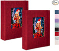Small Photo Album 5x7, Pack of 2 Linen Picture Book, Each Mini 26-Page Album Holds 52 Photos, Art Presentation Folder for Postcards & Picture Storage by CHERRICH