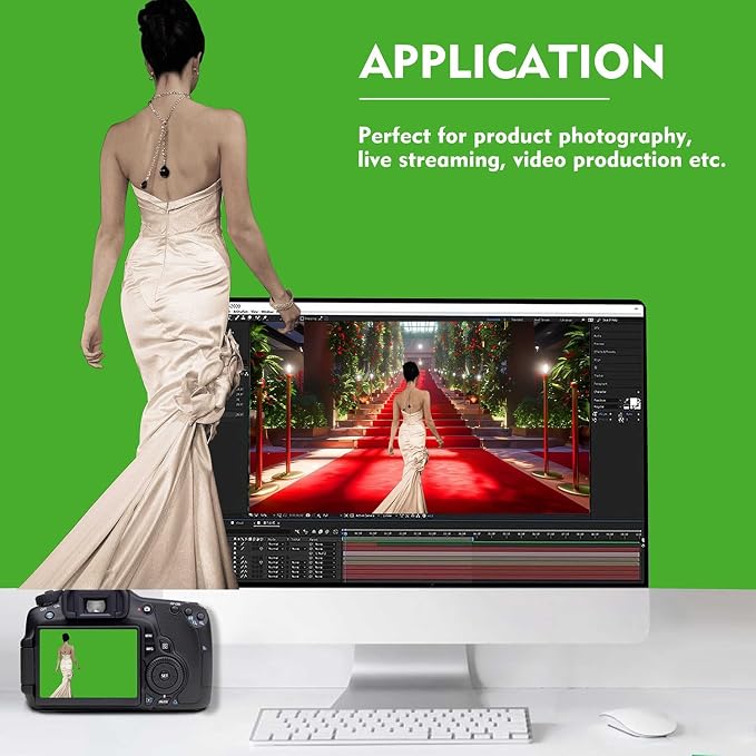 Green Screen Backdrop for Photoshoot, Fabric 6x9ft | Versatile Studio Photo Backgrounds, Non Reflective, Easy to Use, for Portraits, Product, Party, Video Creation - Image 3