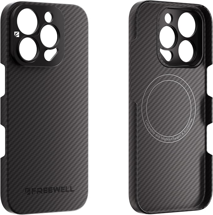 FREEWELL Pro Filmmaker Case for iPhone 16 Pro - Magnetic Filters & 17mm Lens Mount Black by Freewell